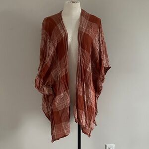 Universal Thread Rust and Cream Striped Knit Top